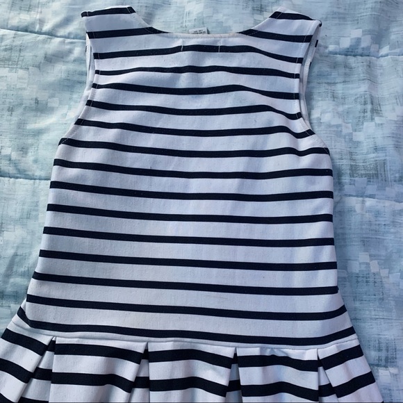 Dark Blue and White Striped Dress - Picture 2 of 3